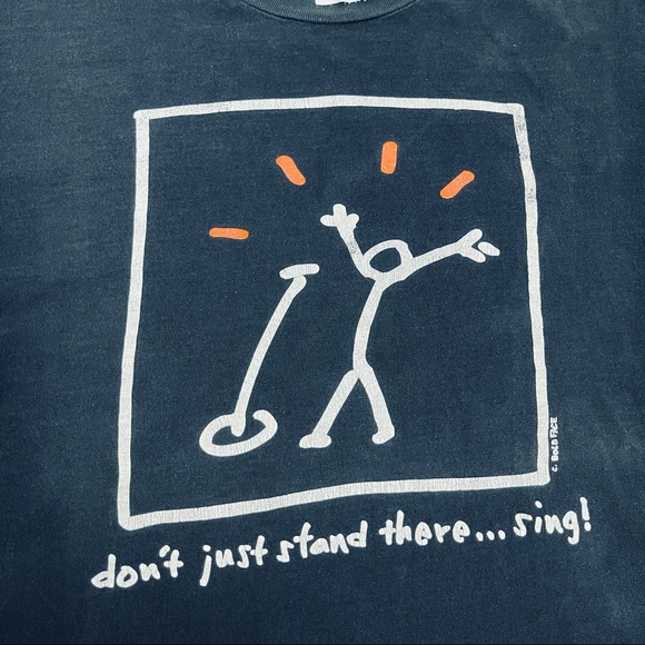 Vintage don’t just stand there sing T-shirt Sz XL - Picture 5 of 13